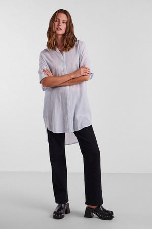 Terra Lang Skjorte - Kentucky Blue