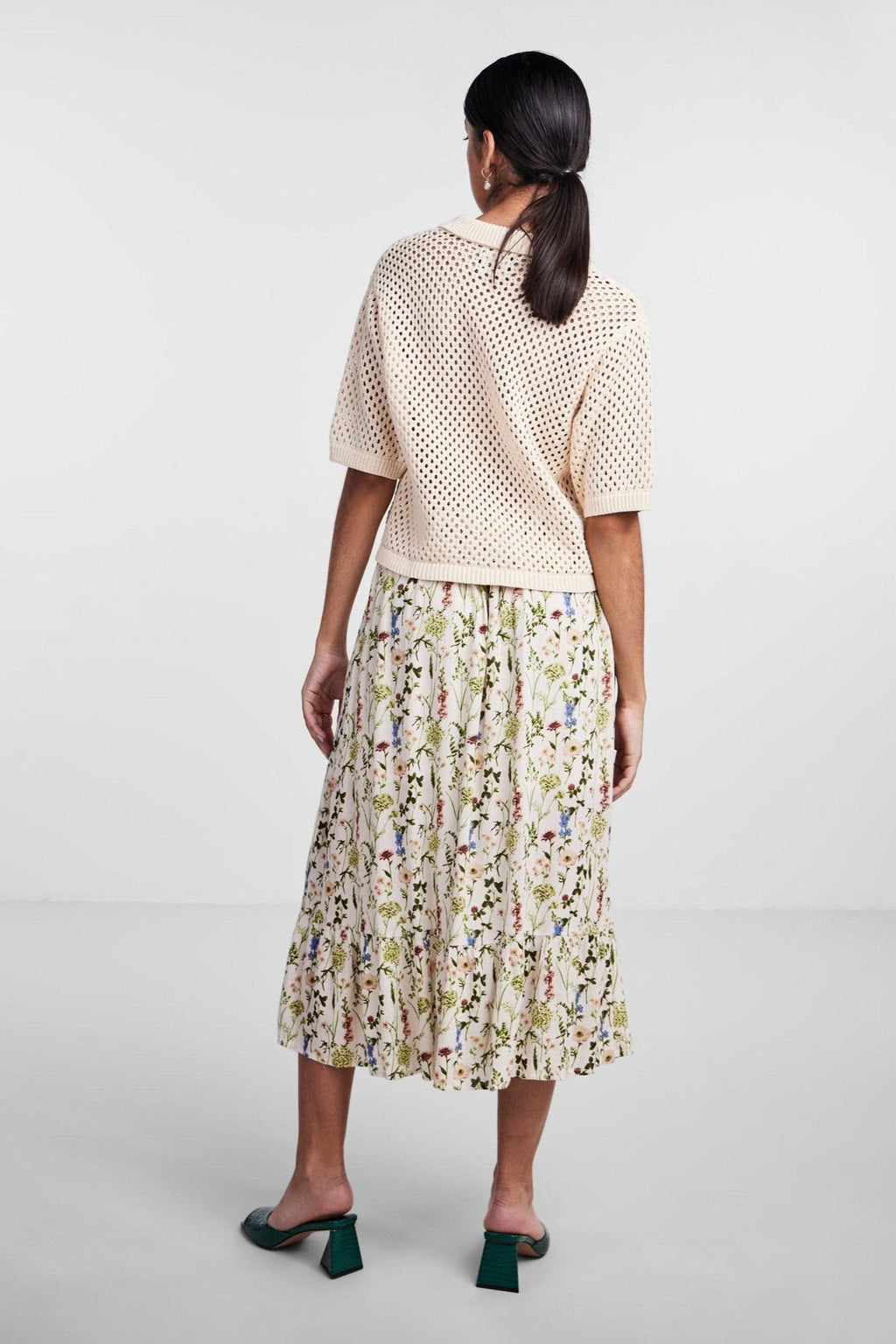 Polo de punto de leta - humo blanco