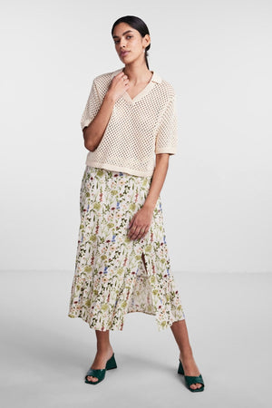 Polo de punto de leta - humo blanco