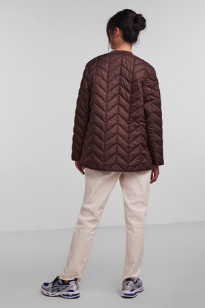 Jaqueta acolchada corta de Fawn - Café de achicoria