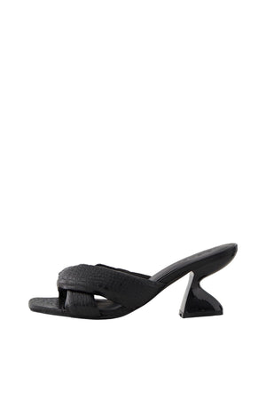 Briella Croco Sandal - Sort