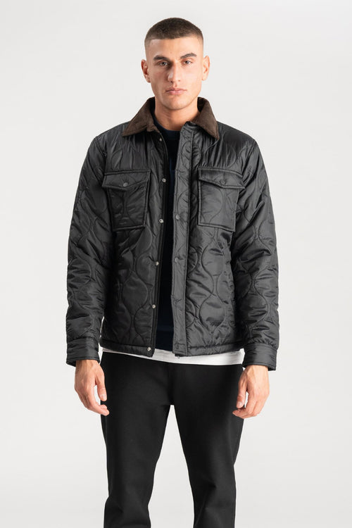 Quilted Jacket - Black - TeeShoppen Group™