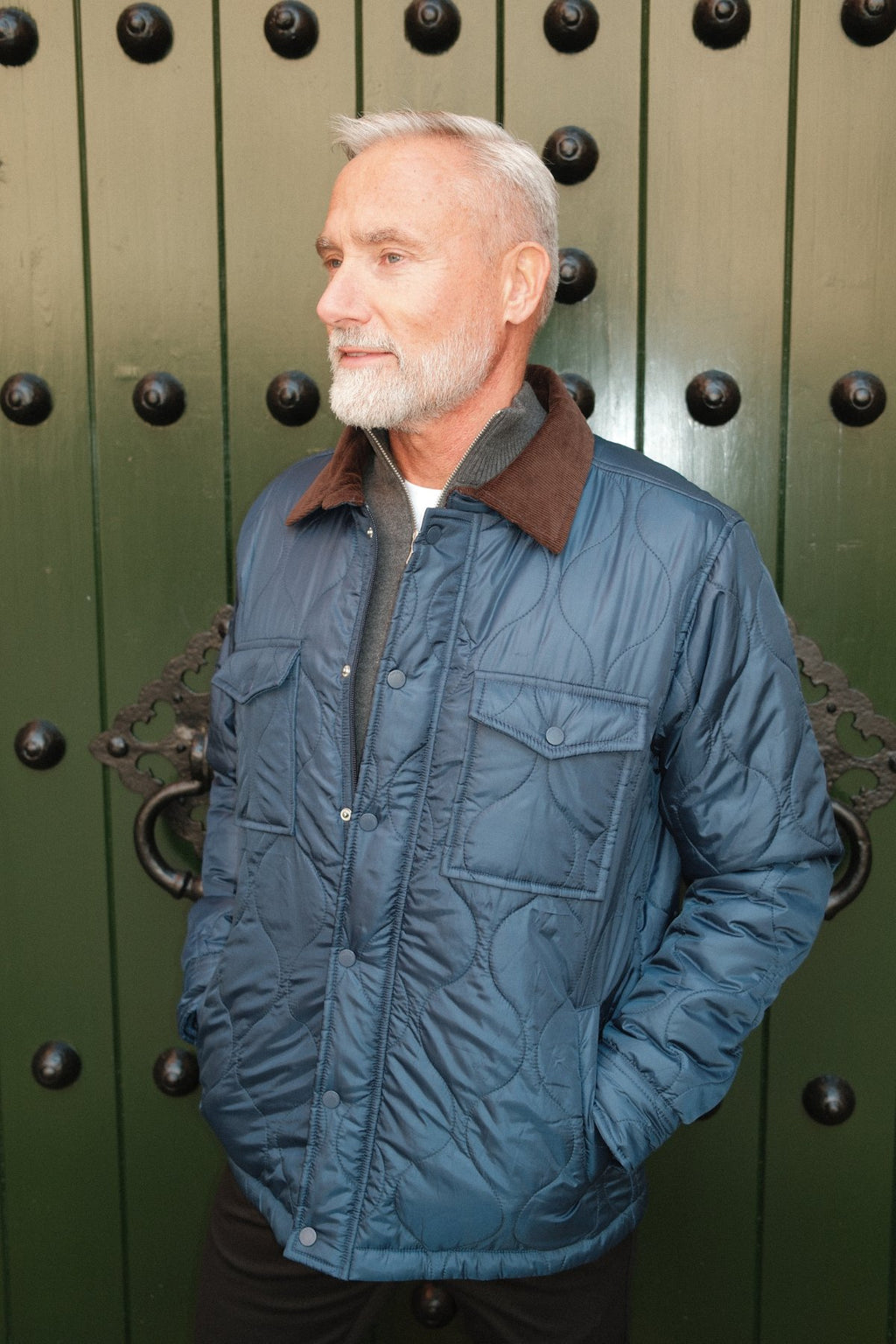 Quilted Jacket - Navy