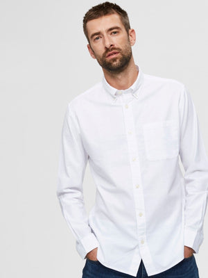 Rick Flex Shirt - White - TeeShoppen Group™ - Formal Shirts & Blouses - Selected Homme