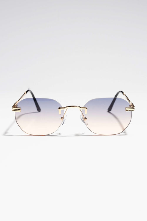 Rio Sunglasses - Gold/Blue - TeeShoppen Group™ - Accessories - TeeShoppen