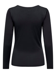 Blusa de manga larga de Sofie - negro