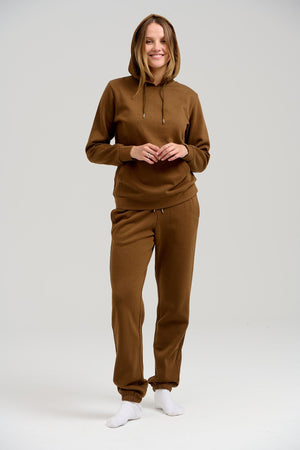 Sudor de sudadera con capucha básica - Brown