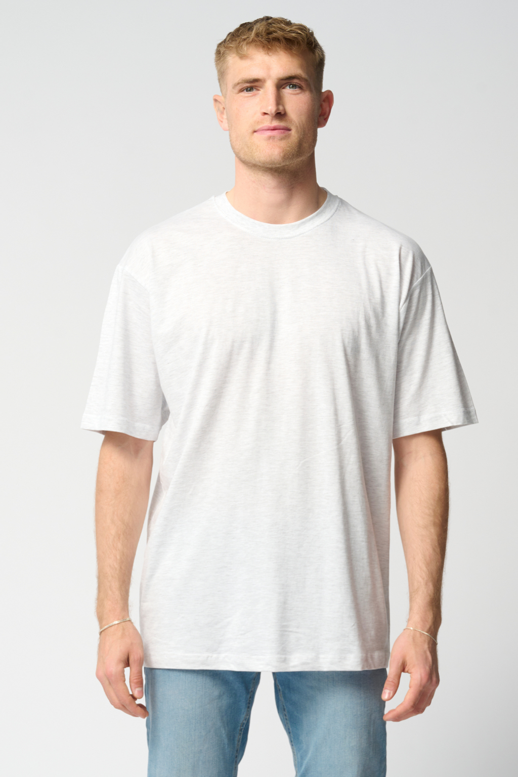 Camiseta de gran tamaño - gris claro