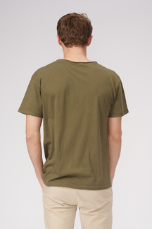 Camiseta de cuello crudo - Olive Green