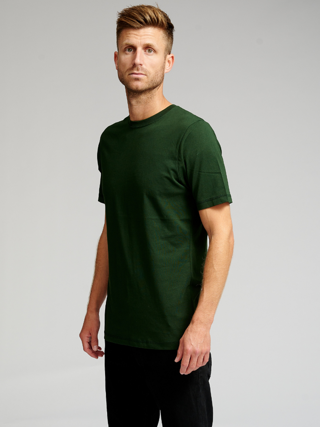 Camiseta básica orgánica - verde oscuro