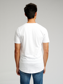 Camiseta larga - blanco