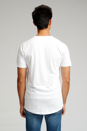 Camiseta larga - blanco