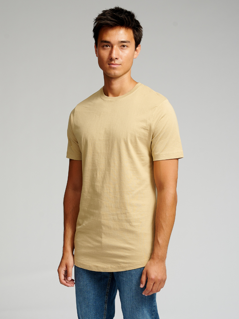 Camiseta larga - beige