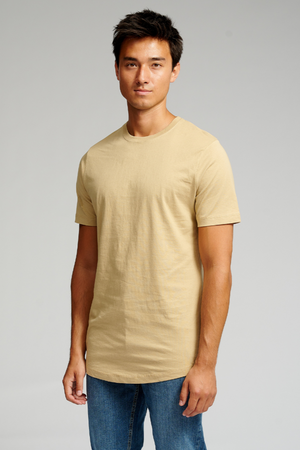 Camiseta larga - beige
