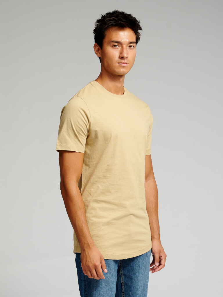 Camiseta larga - beige