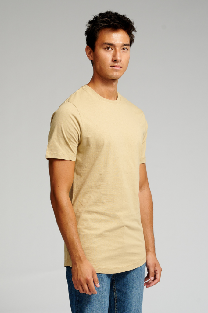 Camiseta larga - beige