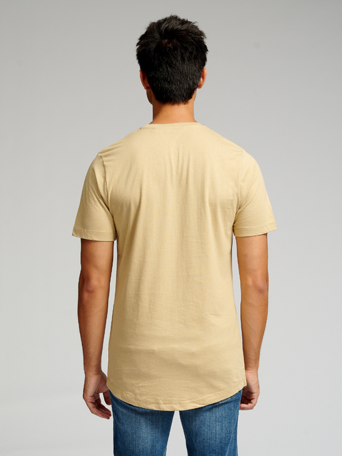 Camiseta larga - beige