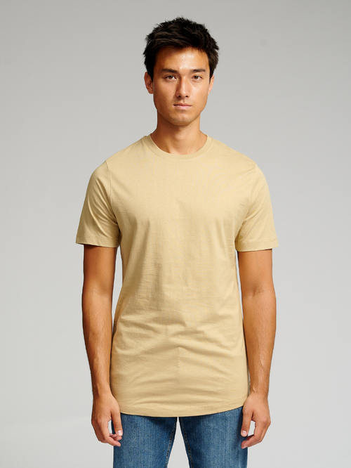 Camiseta larga - beige