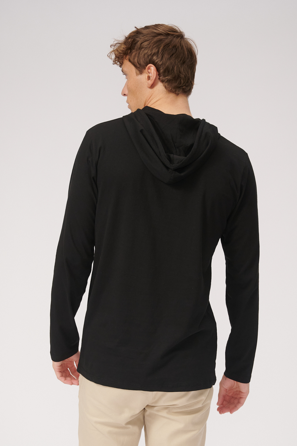 Sudadera con capucha ligera - negro