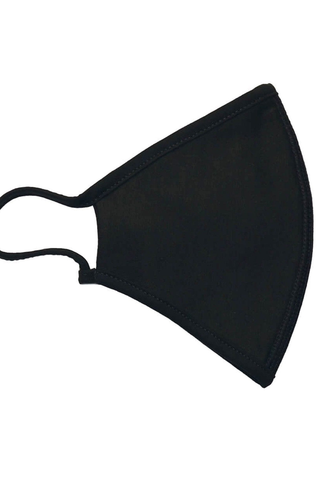 Máscara de tela con 3 capas - negro (algodón orgánico)