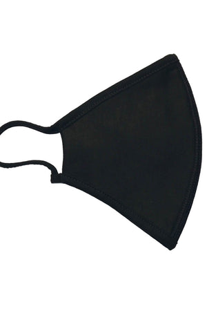 Máscara de tela con 3 capas - negro (algodón orgánico)