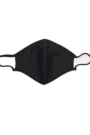 Máscara de tela con 3 capas - negro (algodón orgánico)
