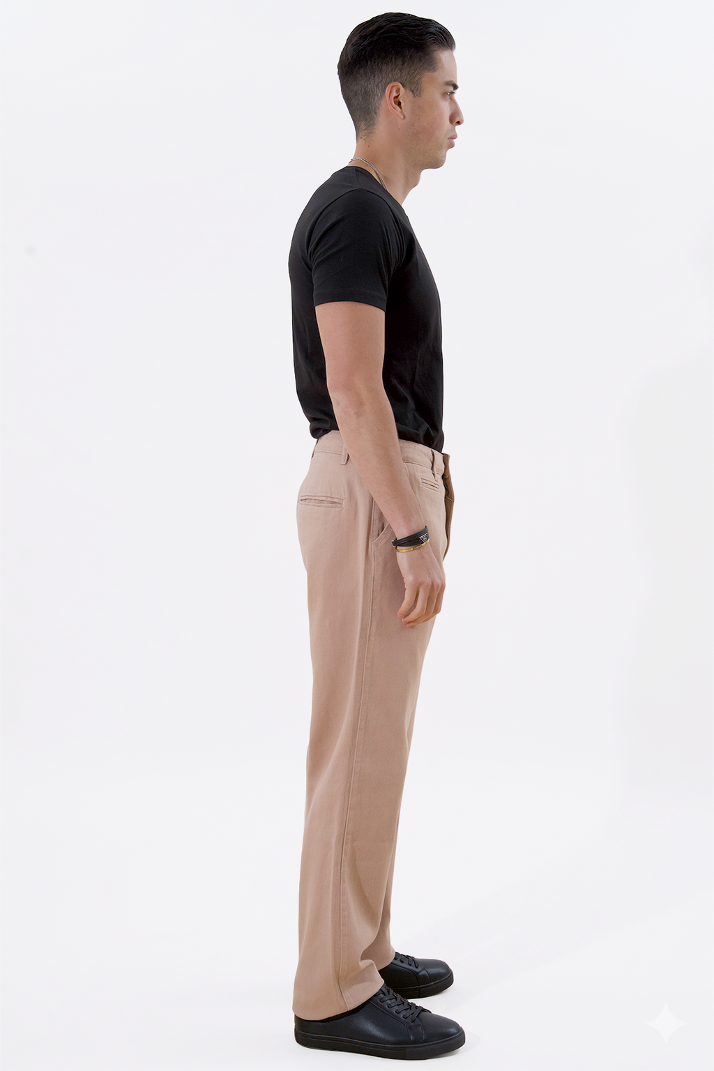 Chino recto de algodón - Beige