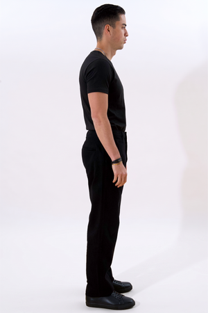 Chinos rectos de algodón - Negro