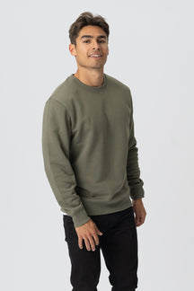 Sudadera cuello redondo - Verde militar