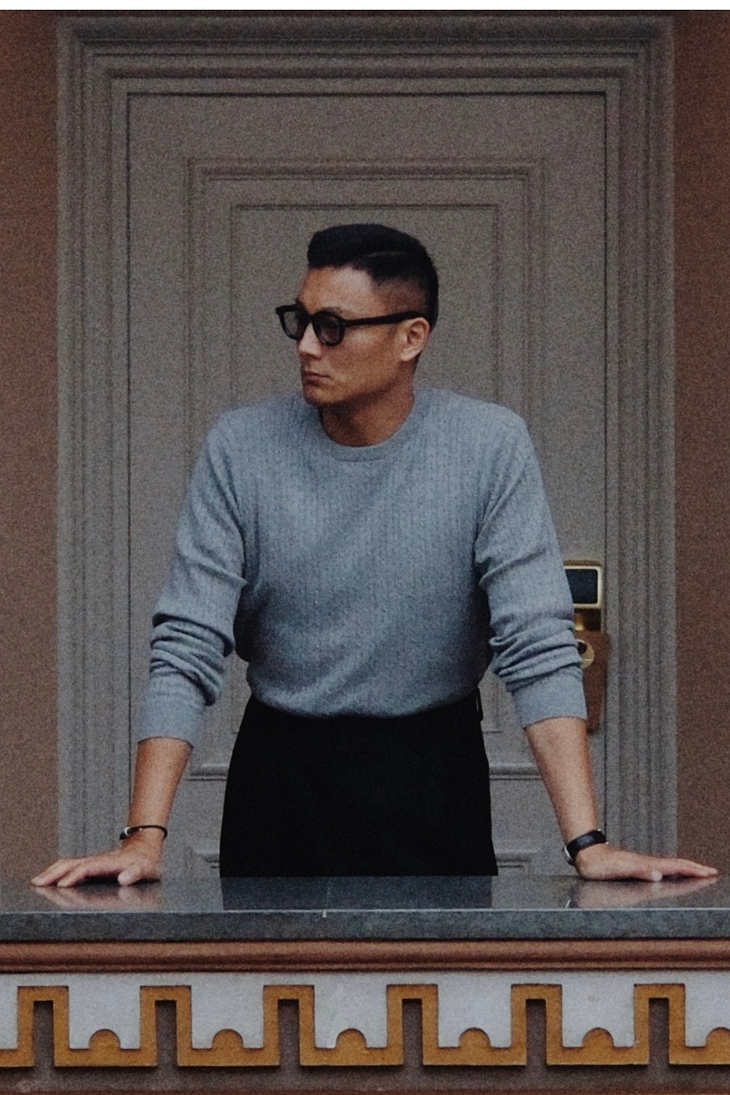 Jersey de Punto por Cable - Gris Melange