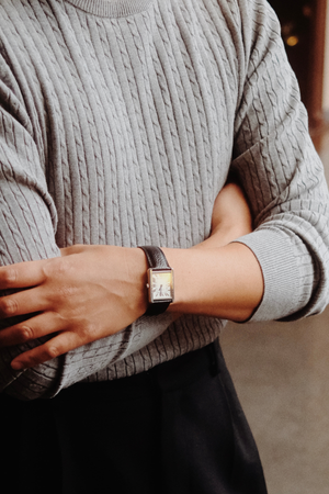 Jersey de Punto por Cable - Gris Melange