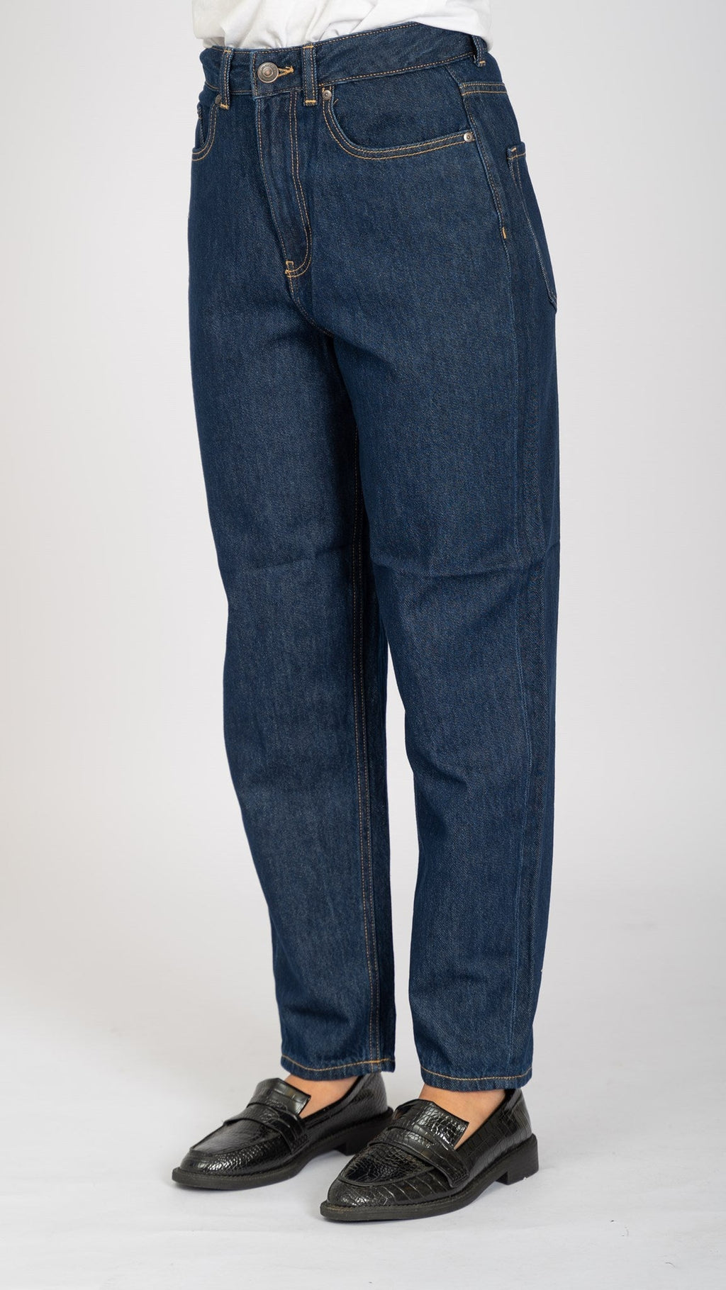 The Original Performance Mom Jeans - Dark Blue Denim