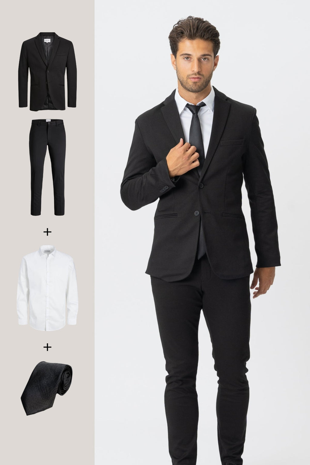 The Original Performance Suit™️ (Negro) + Camisa y Corbata - Paquete Especial