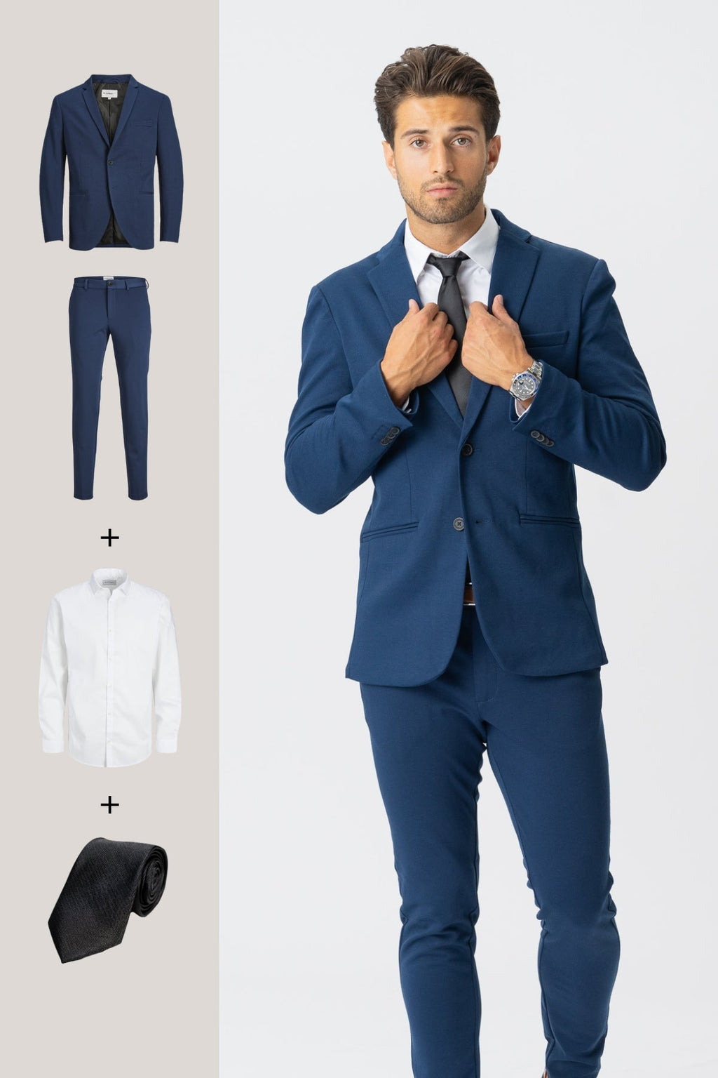 The Original Performance Suit™️ (Azul) + Camisa y Corbata - Paquete Especial