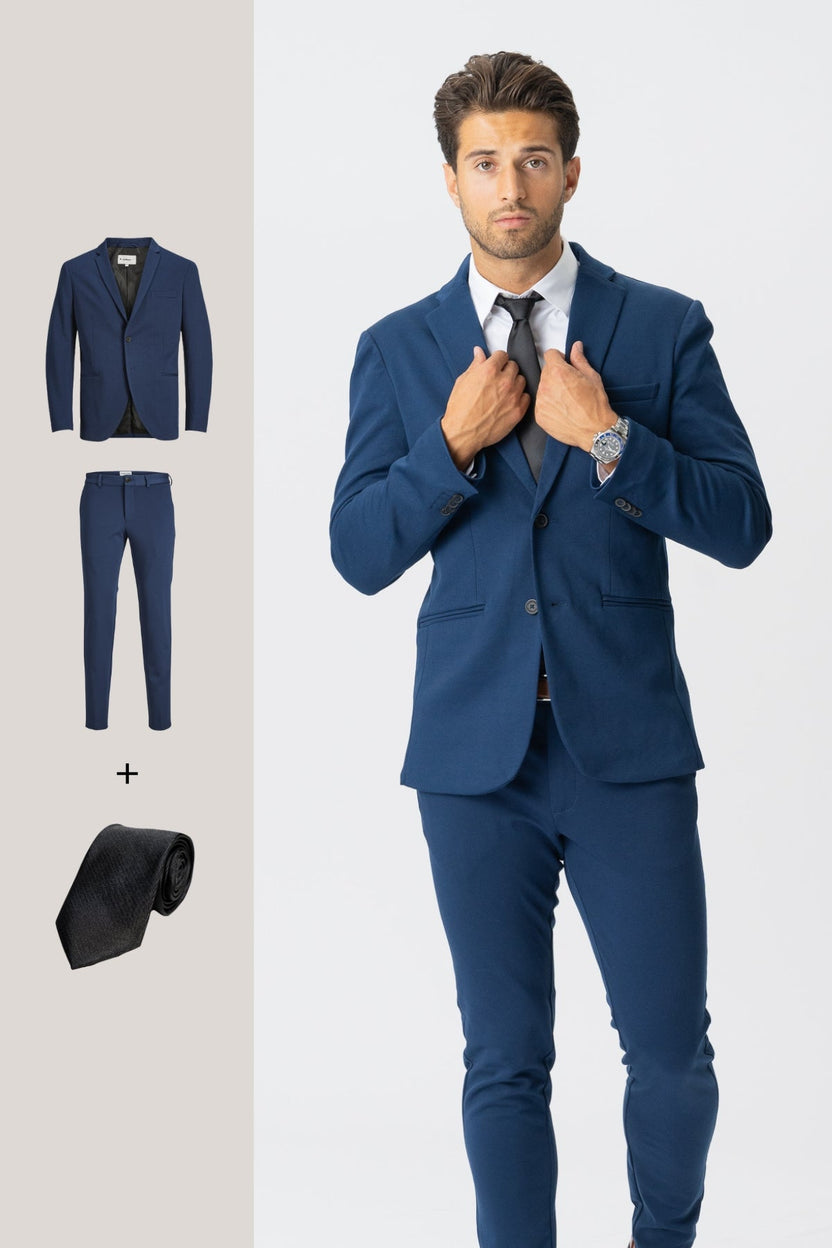 The Original Performance Suit™️ (Blue) + Tie - Package Deal - TeeShoppen Group™