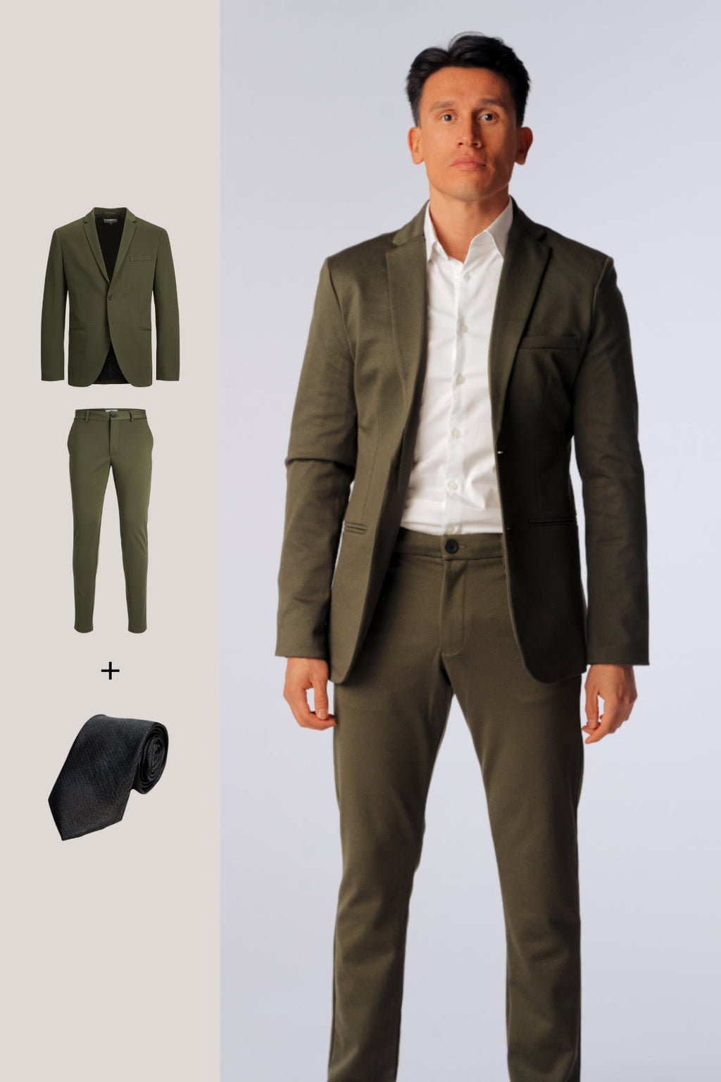 The Original Performance Suit™️ (Verde oscuro) + Corbata - Paquete completo