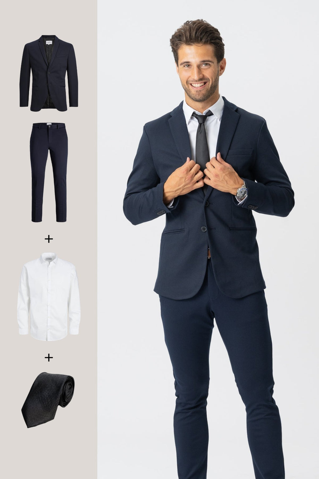 The Original Performance Suit™️ (Navy) + Shirt & Tie - Package Deal