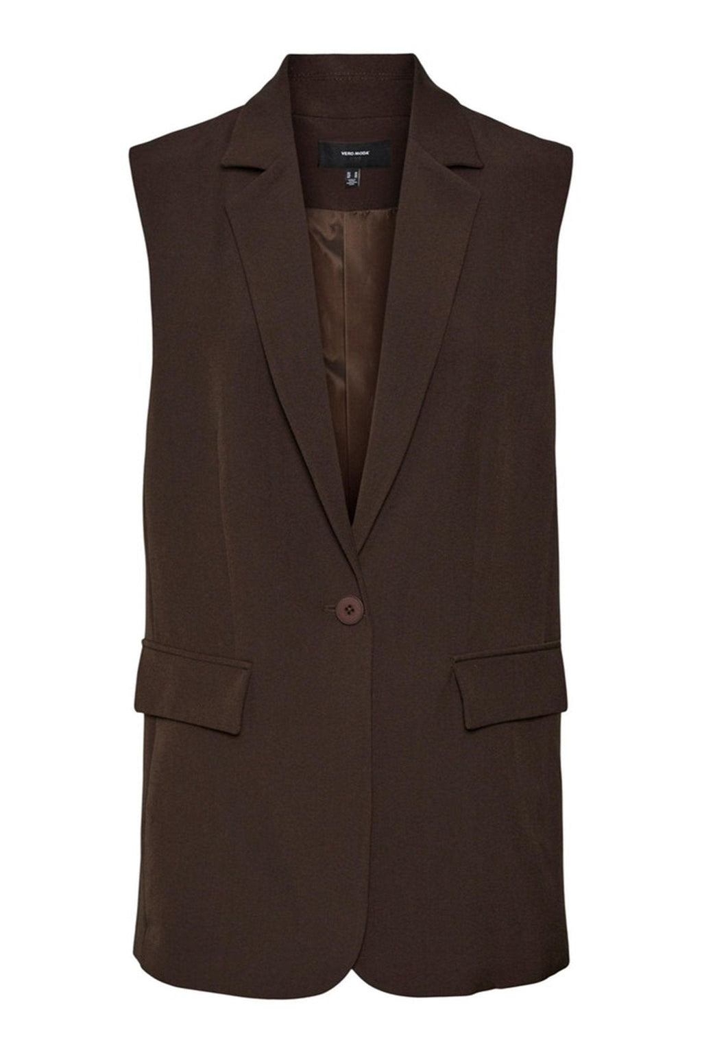 Troian Blazer Vest - Coffee Bean