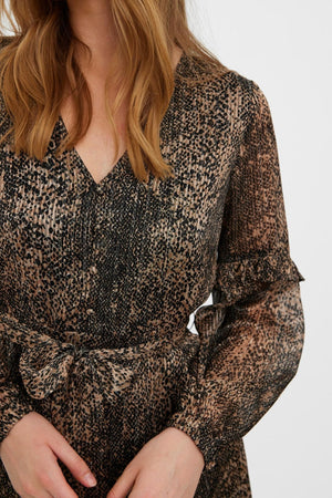 Nala V-neck Kjole - Silver Mink