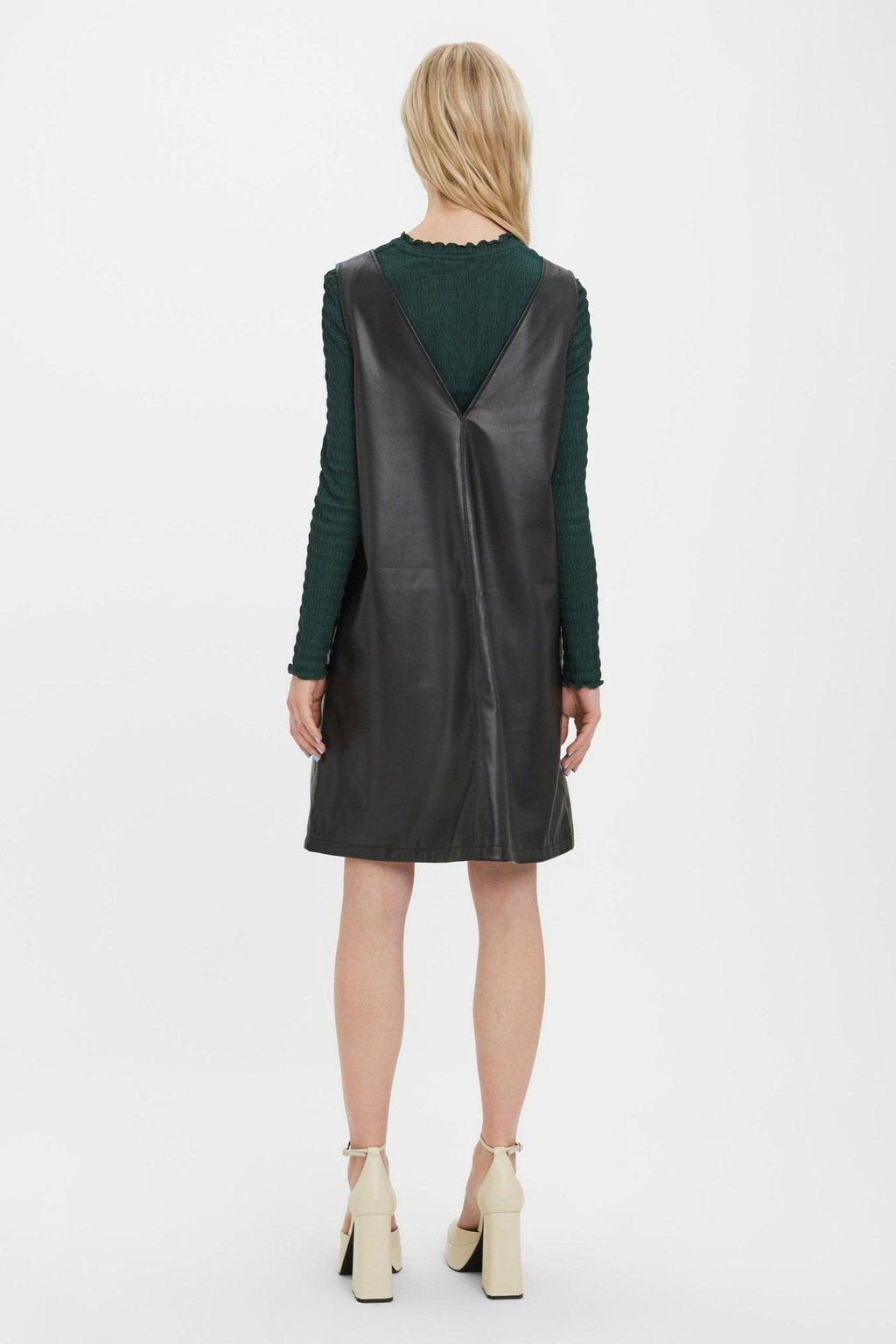 Bella Coated Kjole - Sort