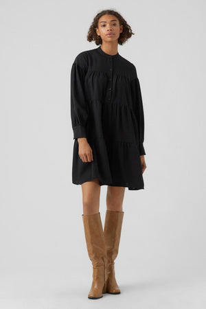 Hyms Long Sleeve Dress - Black