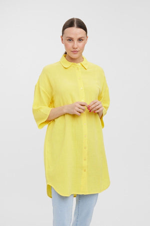 Natali 3/4 overshirt - Yellow