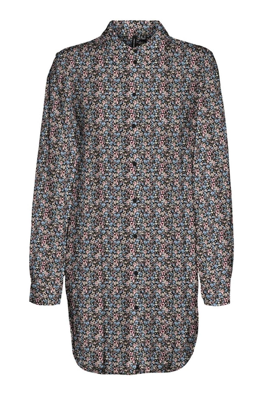 Camisa larga fácil - Negro