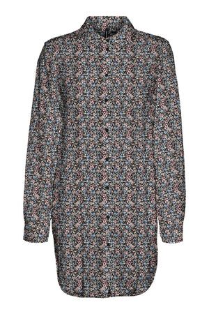 Camisa larga fácil - Negro