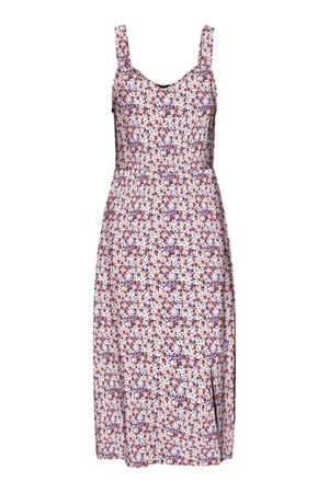 Vestido de pantorrilla con correa fácil - Purple