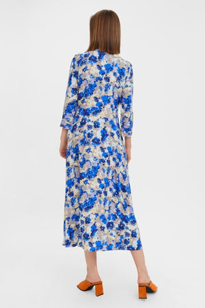 Vestido de camisa Elly 3/4 - Azul Náutico