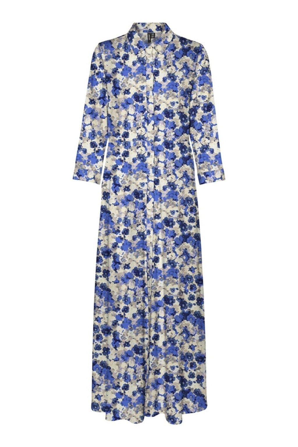 Vestido de camisa Elly 3/4 - Azul Náutico