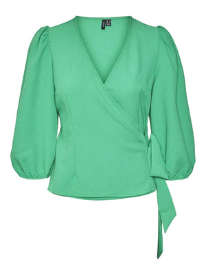 Pepper Aya Bluse - Verde brillante