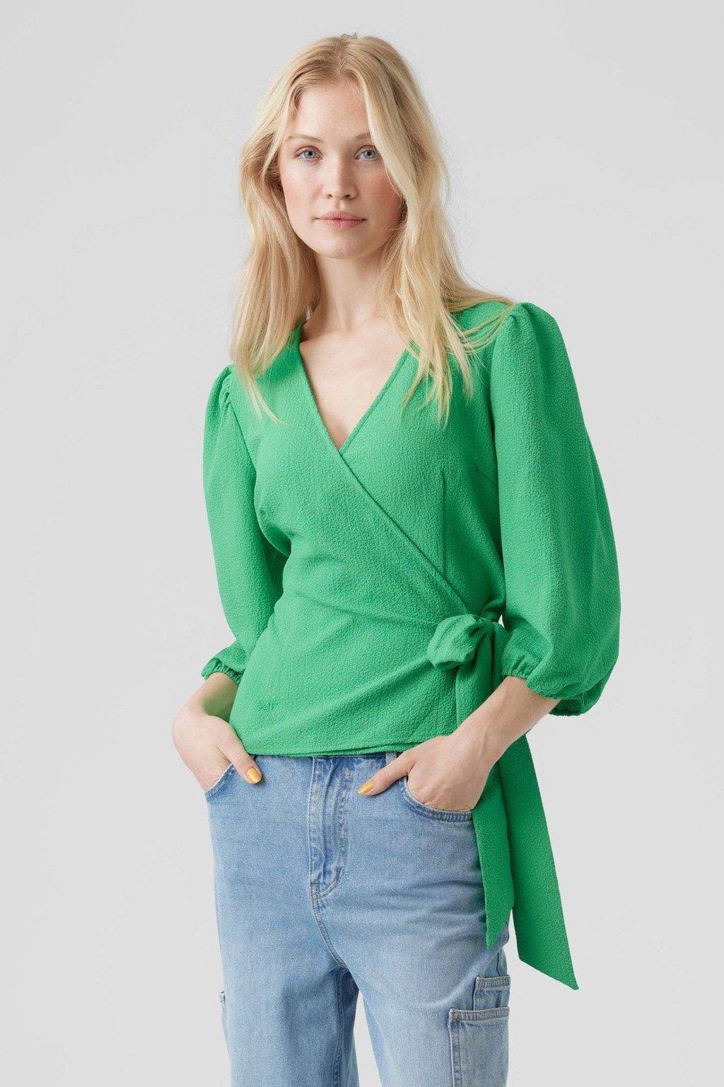 Pepper Aya Bluse - Verde brillante