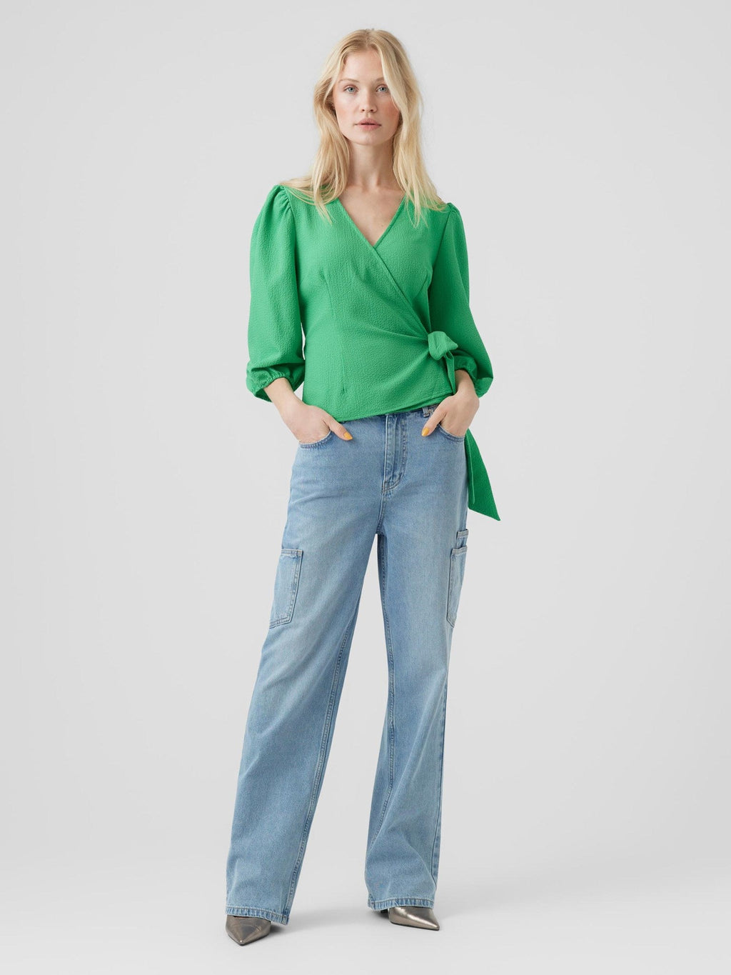 Pepper Aya Bluse - Verde brillante